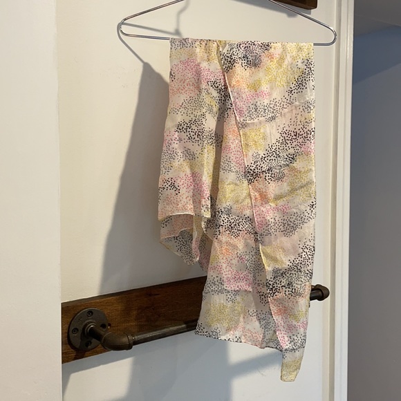 Galeries Lafayette Silk Polka Dot Scarf - Picture 4 of 6